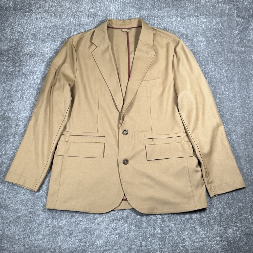 J. Peterman Blazer Men's Brown Unconstructed Wool Lightweight Sportcoat Jacket